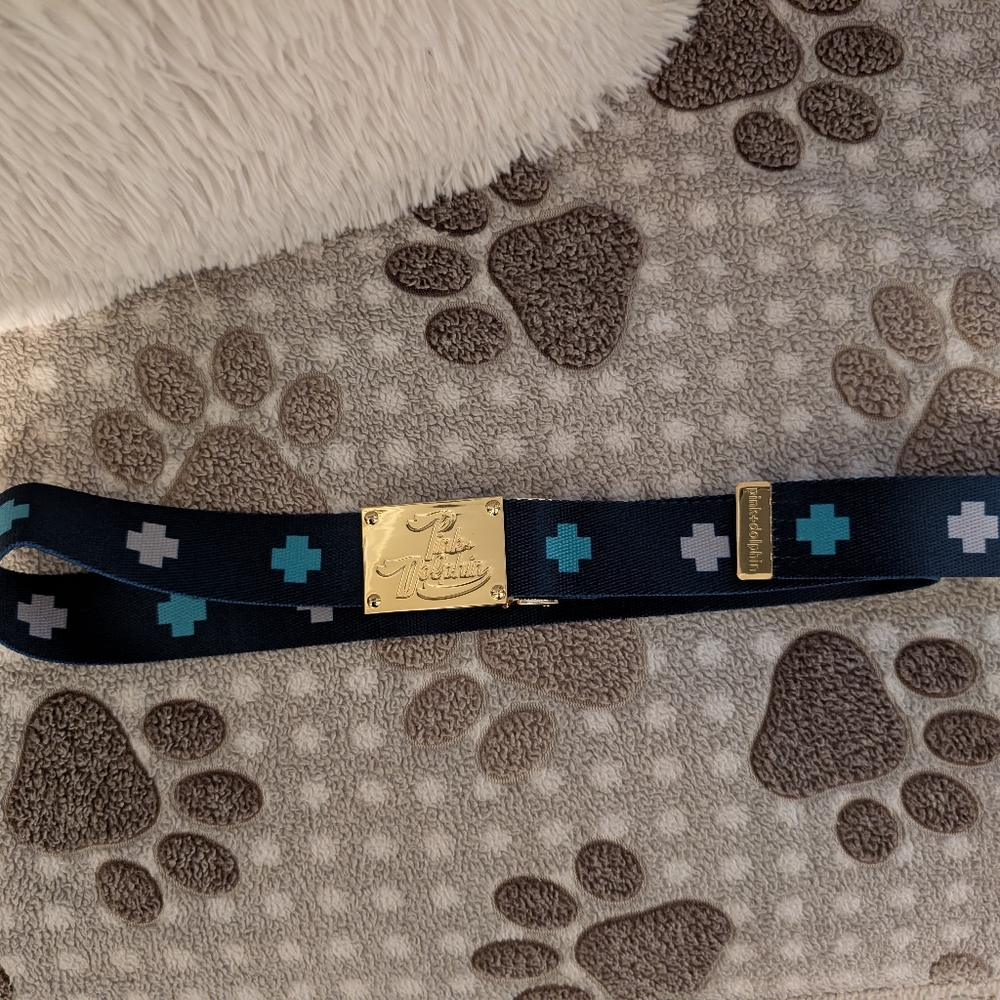 Pink Dolphin OS fits all blue and grey military gold buckle belt